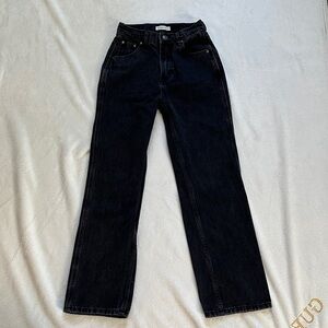 Black Straight-Leg Jeans